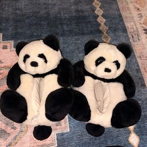 Adorable Panda Plush Slippers for Kids